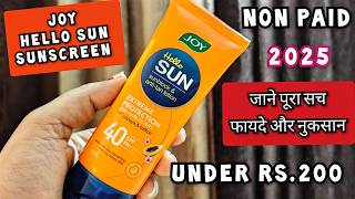 Joy sunscreen | Joy sunscreen spf 50 review | Best Sunscreen 2025 | Sunscreen