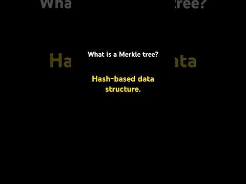 What is a Merkle tree?• Hash-based data structure. #solidity #blockchaintechnology