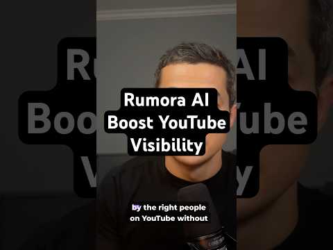 Rumora AI - Boost YouTube Visibility #ai #content #youtubegrowth #productlaunch