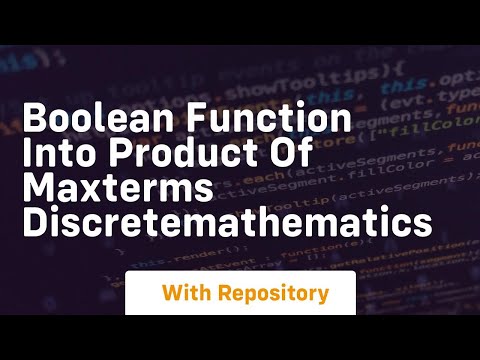 Boolean function into product of maxterms discretemathematics