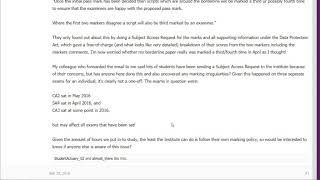 IFoA - Exam marking problems - part 1