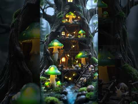 Magical Snail House Inside a Tree 🌳✨ | Miniature Fantasy World  #fairyhouse #ai