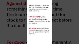 Time Idioms