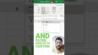 Custom sort in Excel #excel #tutorial #informative