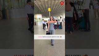 #AlayaF stuns in a #chic and #classy airport look, proving that travel style is all about #grace !