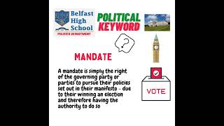 WHAT IS A MANDATE?