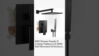 BWE Shower Heads 12" 2-Spray Patterns 2.5 GPM Wall Mounted Oil Rubbed Bronze