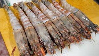 Making Huge Fried Prawns with [Sea Tiger Prawns]!