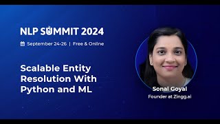 Scalable Entity Resolution With Python and ML