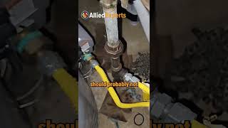 Small gas leak on pipe connected to water heater - addressing every gas leak!♨️ #energy #home #hvac