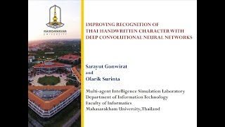 ICISS 2020 - Improving Recognition of Thai Handwritten Character with Deep CNNs