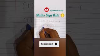 @jananielearning Maths sign Rule #basicmaths #mathsrule #shortsfeed #shortsviral