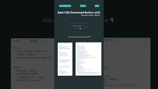 ✨Creative CSS Download Button with Hover Effect! ⏬ #shorts #webdevelopment #css