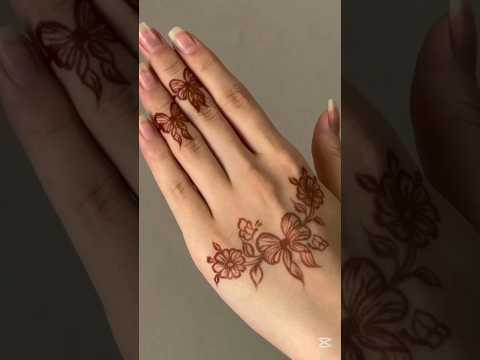 bow mehndi design 2025 #shorts #bowmehndi #hennabasic #mehndidesign #mehandi