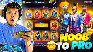 FREE FIRE NOOB TO ULTRA PRO I GOT NEW COMMANDO BUNDLE🥷 AND EMOTES IN LUCKY WHEEL -GARENA FREE FIRE