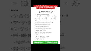 Real Number | class 9 maths chapter 1 exercise 1.2 | class 9th math new book exercise 1.2 | class 9
