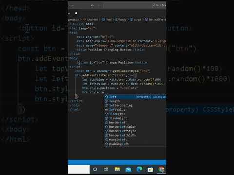 Automatic Position Changing Button | HTML CSS JS Project #shorts