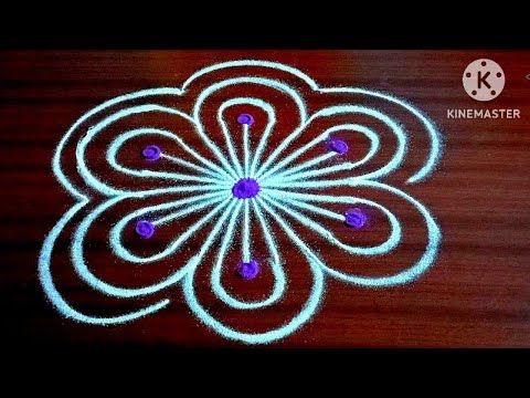 Beautiful rangoli design #viralvideo #beautifulnewflowerdesignkolam #traditinalkolam #flowermuggulu