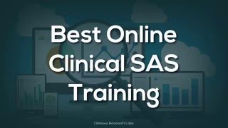 Best Online Clinical SAS Training