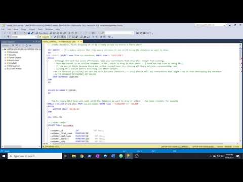 SQL Database Creation