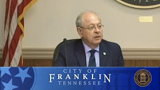 City of Franklin, TN Board Of Mayor and Aldermen 7-14-2015