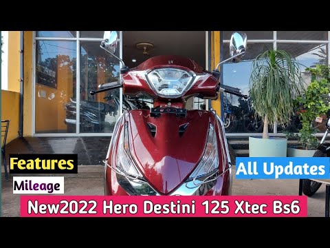 New Hero Destini 125 Xtec Bs6 2022 || Mileage Features All Updates Review ||