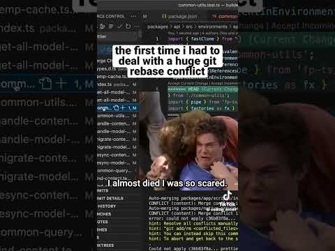 First time dealing with git rebase conflict #code #coding #programming #java #javascript #cpp #js