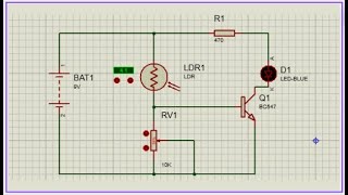 Automatic light detector simulation in proteus || light on off sensor project || Proteus tutorial