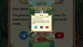 Catizen Game Under Maintenance #catizenairdrop #catizen #short #shorts