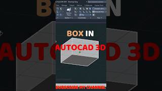 AutoCAD 3D, Command BOX📦 #autocad #3d #2d #CADD CENTRE WORLD#trending #1million #shorts