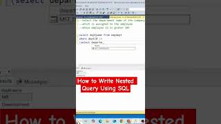 🧠 Nested Query in SQL Explained in 60 Seconds! #shorts