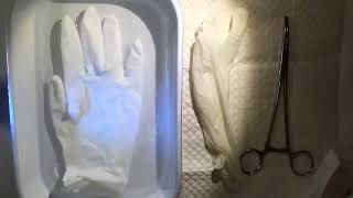 LATEX GLOVES👐  sterilize VINTAGE with RUBBER GLOVES 🏥  MEDICAL RP  [[ASMR]]