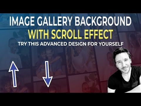 Image gallery background with scroll effect in Elementor