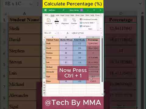 How To Calculate Percentage in Excel | Percentage function in Excel | Using Excel for percentages
