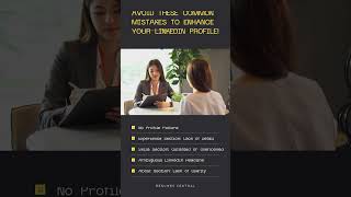 Avoid These Mistakes on your LinkedIn Profile #linkedinprofile #linkedintips #LinkedinMistakes