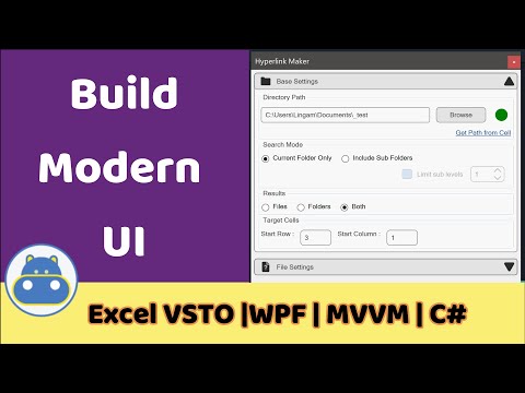 Build a modern UI for an Excel VSTO Add-in using WPF / MVVM
