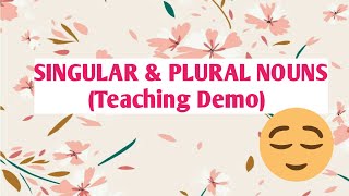 SINGULAR NOUNS & PLURAL NOUNS | BROADCAST MEDIA TEACHING DEMO