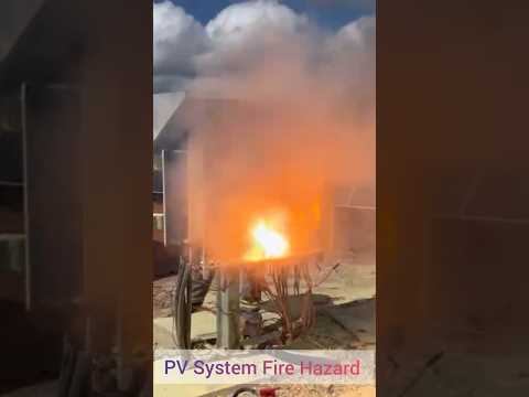 Pv system fire hazard #viralvideo #ytshorts #safetyfirst #fire