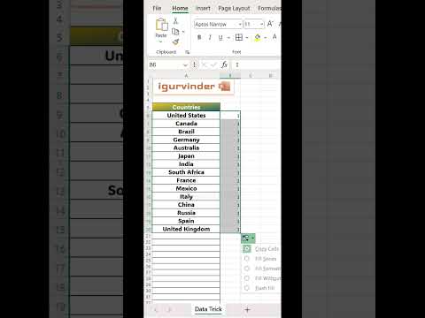 Learn amazing data trick {Add row below cell} #exceltips #excel #exceltutorial #excelformula #shorts