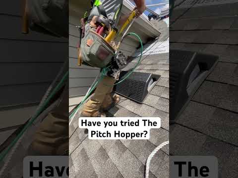 Would you try The Pitch Hopper? #ThePitchHopper #DitchTheCushion #Roofer Safety harness required