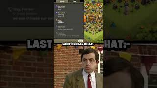 Last Video Before Global Chat Removed🥺- COC II #shorts #coc #clashofclans #gaming #viral #cocshorts