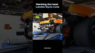 Ranking the best Lambo Dyno runs#shorts #cars #fastcars #dynotest