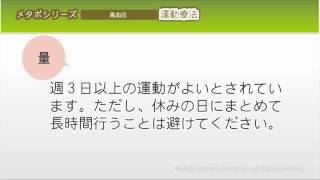 メタボシリーズ　《高血圧》運動療法
