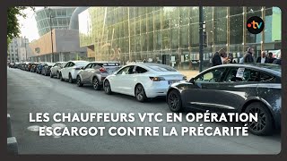 À Rennes, les chauffeurs VTC en opération escargot contre la précarité