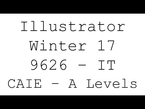 Illustrator | November-Winter 2017 | 9626_w17_qp_4 Past Paper