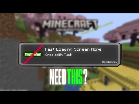🚀 INSANE Fast Loading Screen Addon for MCPE 1.21+ | Load in SECONDS!