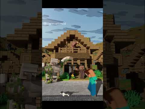 Minecraft into Real Life Footage - Blender Minecraft Animation #shorts #minecraft #blender