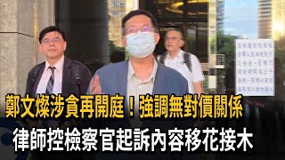 鄭文燦涉貪再開庭！ 強調無對價關係  控檢察官移花接木－民視新聞