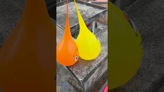 Experiment: Will a water balloon explode when it rolls down from a tall building? 💥🎈 #balloon