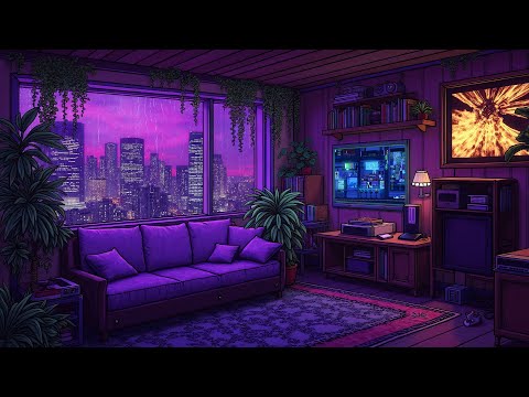 90's Chill Lofi 📺 Lofi Hip Hop With Rain Sounds to Study/Chill ☔ Lofi Rain Playlist